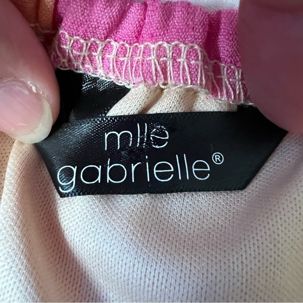 2/$30 Mlle Gabrielle maxi high-low haulter tiered dress multicolored. SZ S - Picture 11 of 15
